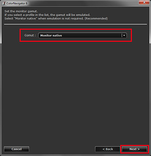 select Monitor native and click Next