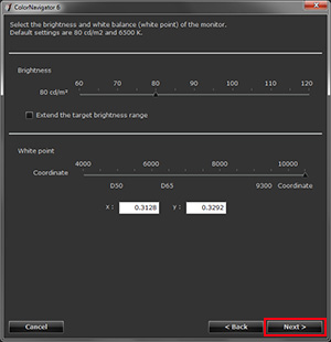 Confirm Brightness and White Point