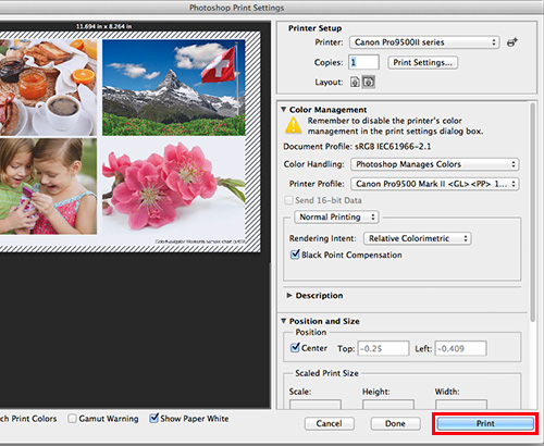 click Print