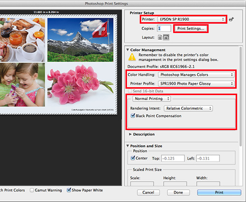 click Print Settings