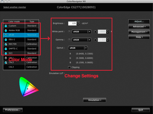 set parameters