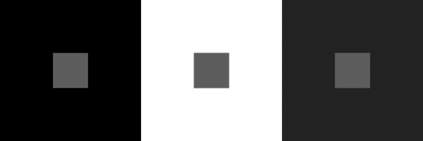 gray in the center exactly the same