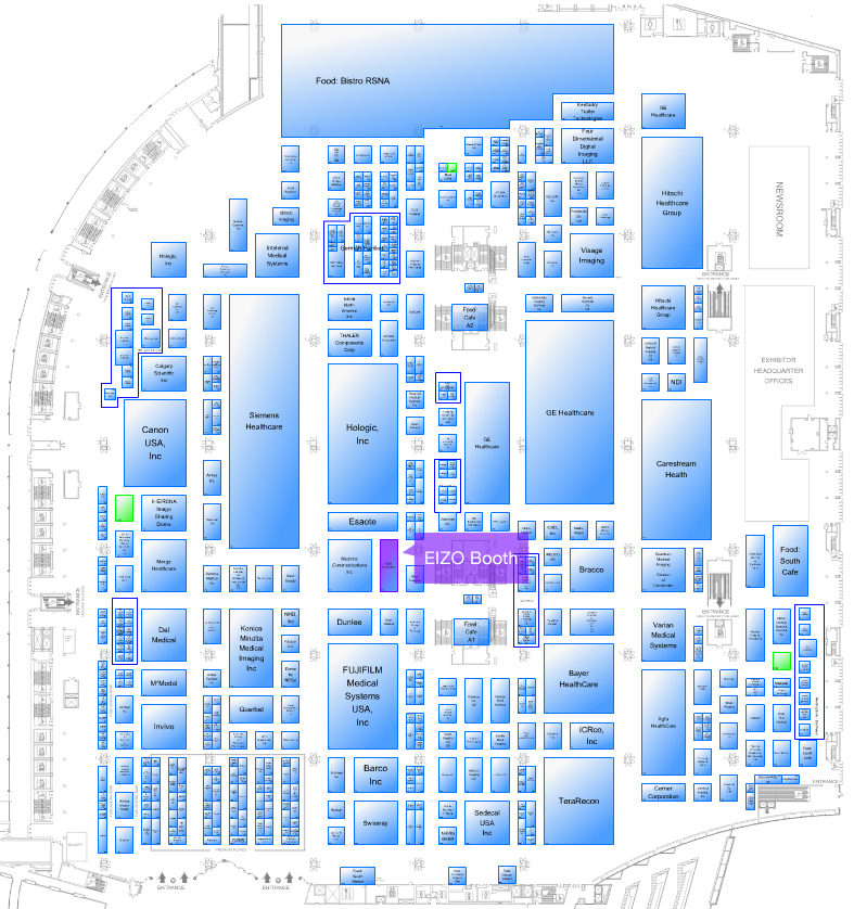 RSNA2014 EIZO Booth Map