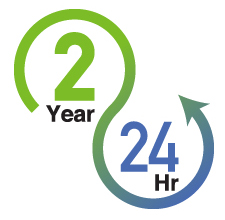 Utilisation 24 heures sur 24, garantie de 2 ans