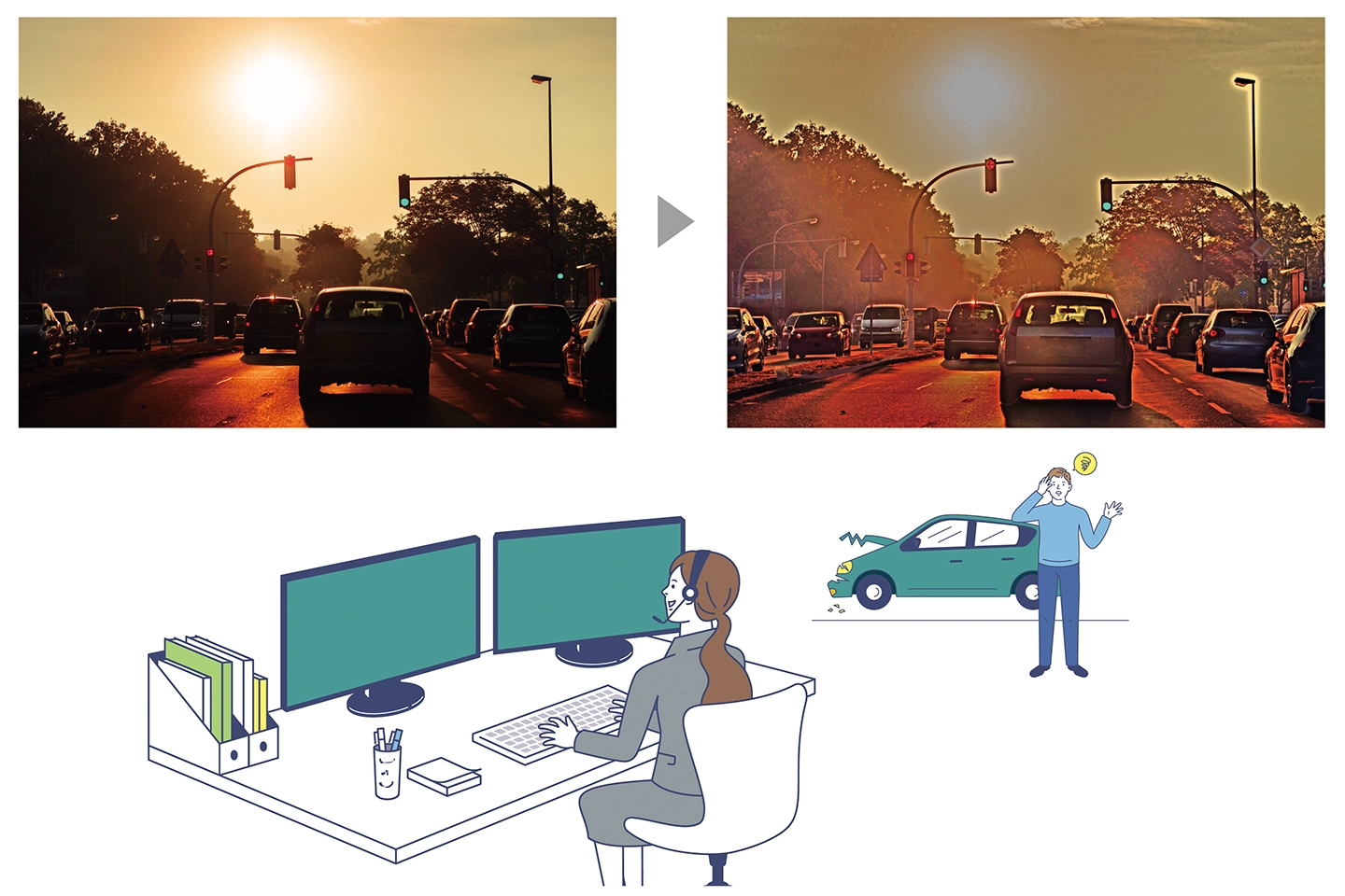 Footage from dashcams can also be enhanced to assist in traffic incident investigations.