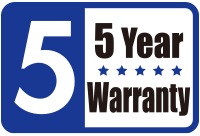 5 year warranty