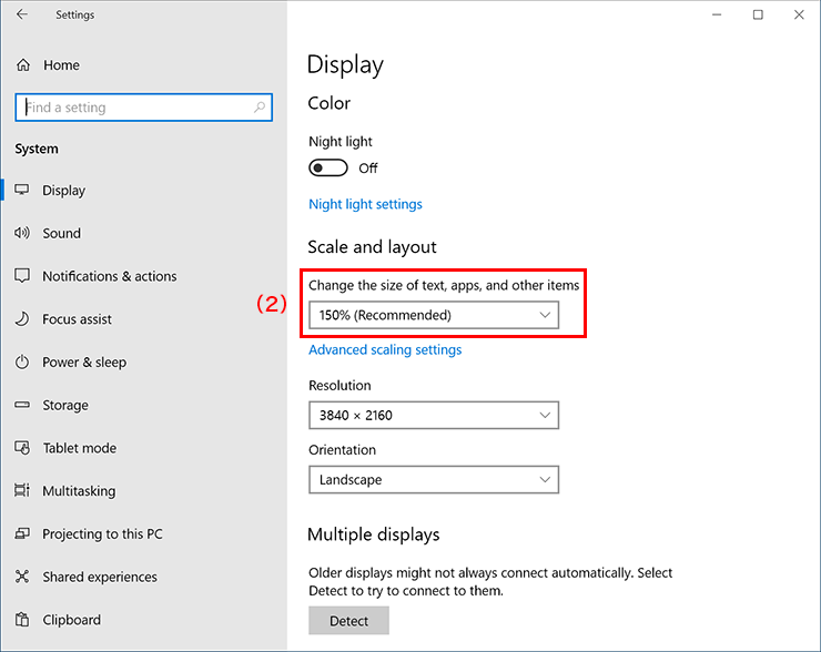 Dpi Scaling Settings On Windows Hidpi Display Eizo